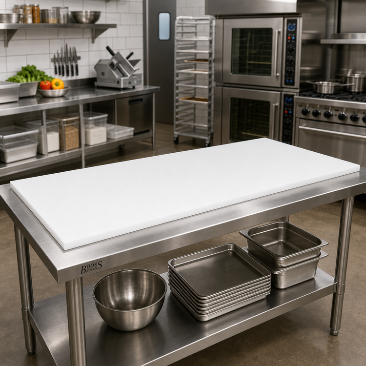 Product image #2 for John Boos Reversible Poly Replacement Work Table Top, 72 x 36 x 3/4 Inch