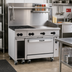 Thumbnail image #2 for Vulcan Endurance 48-Inch Gas Restaurant Range with 4 Open Burners, 24-Inch Griddle, and Standard Oven