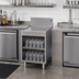 Thumbnail image #2 for Glastender Underbar Stainless Steel Glass Rack Storage Unit with Drainboard Top and Open Front Base, 18-Inch W x 24-Inch D