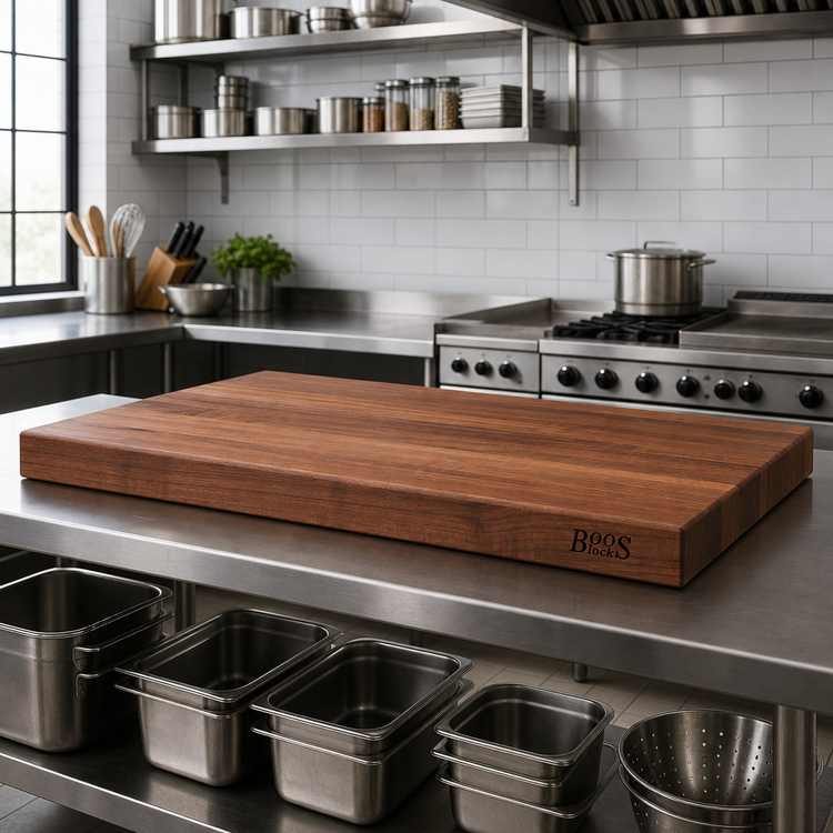 Product image #2 for Boos Block American Black Walnut Edge Grain Kitchen Countertop, 48 x 30 x 3 Inches, Flat Top