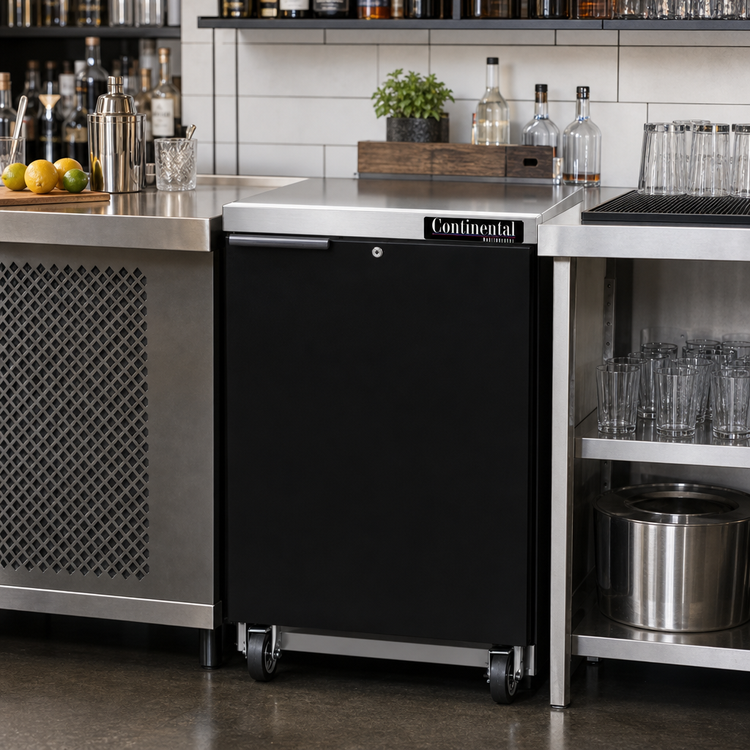 Product image #2 for Continental Refrigerator 24-Inch One-Door Back Bar Cooler with Stainless Steel Top and R-290 Refrigeration