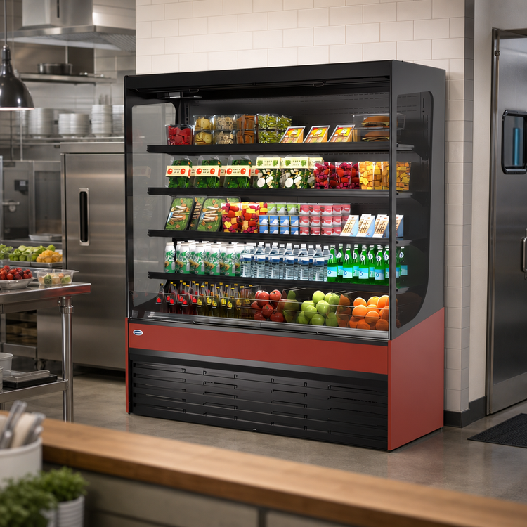 Product image #2 for Federal Industries Vision Series VRSL7278S Slim-Line Self-Serve Refrigerated Display Case, 72" W x 24" D x 78" H