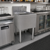 Thumbnail image #2 for Glastender Stainless Steel Underbar Wet Waste Sink Unit with Deck-Mount Gooseneck Faucet, 18 x 24 Inches