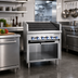 Thumbnail image #2 for Steakhouse 24-Inch Gas Floor Model Charbroiler with Open Cabinet Base