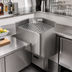 Thumbnail image #2 for John Boos Underbar Drainboard Inside Corner Angle Filler, 45° Angle, 21-Inch Deep, 18/300 Stainless Steel