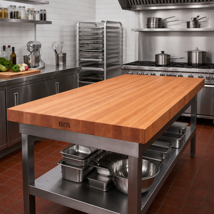 Product image #2 for Boos Block American Cherry Edge Grain Kitchen Countertop with Varnique Finish, 120 x 27 x 3 Inches
