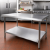 Thumbnail image #2 for Steel Works Stainless Adjustable Undershelf for 48 x 30 x 36-Inch Work Table