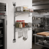 Thumbnail image #2 for Eagle Group 14-Inch Stainless Steel Adjustable Wall Mount Wire Shelving Post with Top & Bottom Support