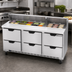 Thumbnail image #3 for Beverage-Air 72-Inch Three-Section Refrigerated Sandwich Prep Table with 6 Drawers and 18-Pan Capacity