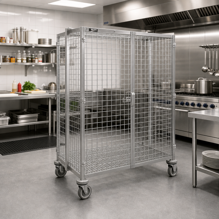 Product image #2 for Metro Super Erecta Heavy-Duty Mobile Stainless Steel Security Cage