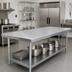 Thumbnail image #2 for John Boos 84-Inch x 30-Inch Stainless Steel Countertop, 1-1/2-Inch Thick, Flat No-Backsplash