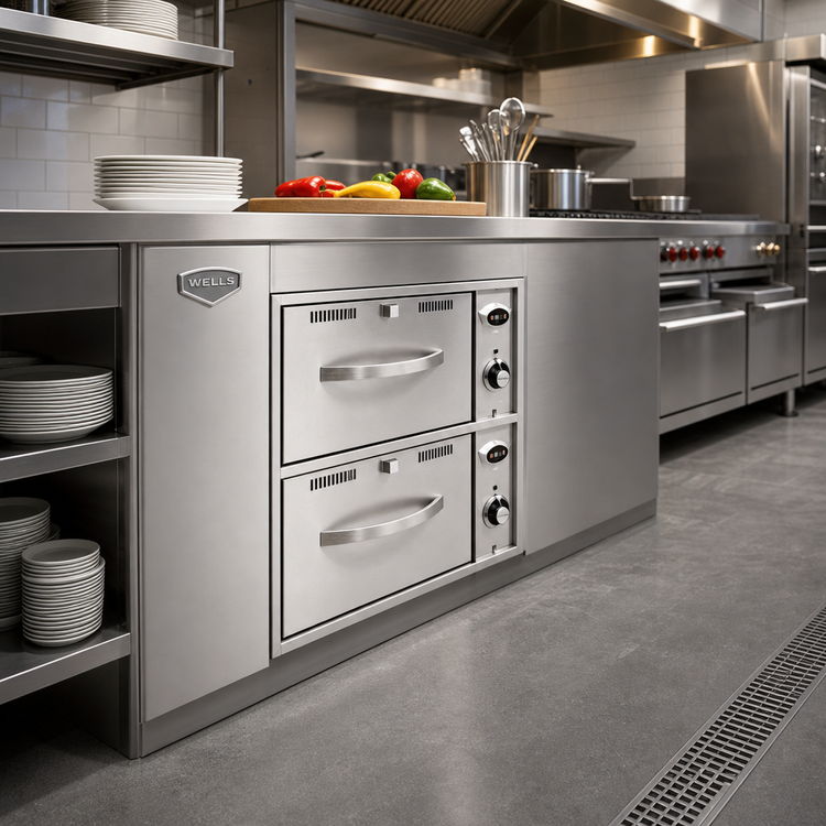Product image #2 for Wells RWN-26 Built-In Narrow Two-Drawer Food Warming Drawer