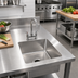Thumbnail image #2 for John Boos Weld-In Undermount 1-Compartment Stainless Steel Sink, 20 x 20 x 12 Inch, 16-Gauge