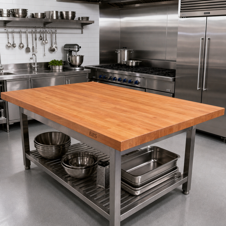 Product image #2 for Boos Block American Cherry Edge Grain Kitchen Countertop, 60 x 42 x 1-1/2 Inch, Varnique Finish