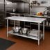 Thumbnail image #2 for Eagle Budget Series 72-Inch x 30-Inch Flat Top Work Table with 430 Stainless Steel Top and Adjustable Galvanized Undershelf