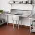 Thumbnail image #2 for 54-Inch 1-Compartment Pot Sink with Left and Right Drainboards