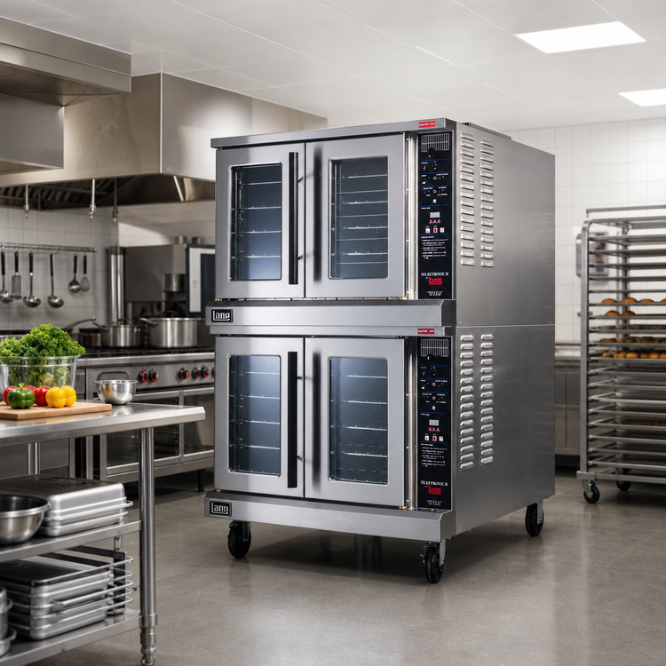 Product image #2 for Lang Strato Series ECOF-AP2 2-Deck Full-Size Electric Convection Oven, Solid State Controls, 23.3 kW