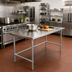 Thumbnail image #2 for 48 Inch x 24 Inch Stainless Steel Reinforced Work Table with Galvanized Legs