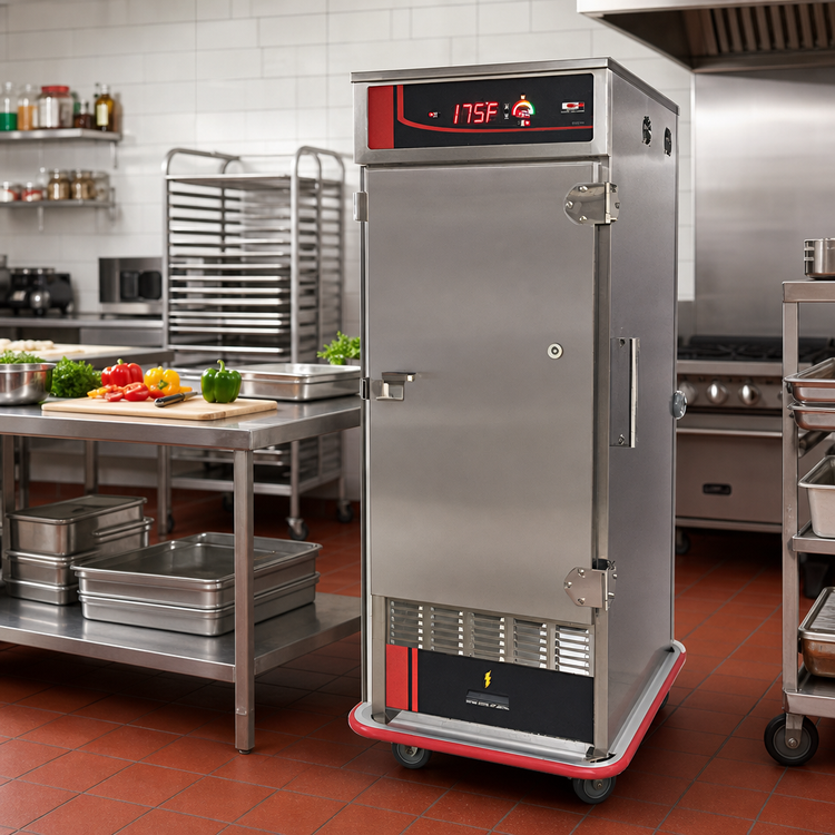 Product image #2 for Carter-Hoffmann GTH7 Gridless Heated Transport Cart, 7 Full-Size Sheet Pan / 14 Full-Size Hotel Pan Capacity, AC/DC Powered
