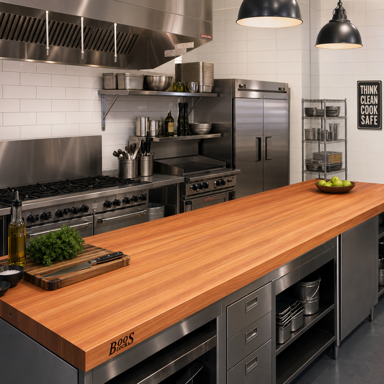 Product image #2 for Boos Block Cherry Edge Grain Kitchen Countertop, 108 x 30 x 1-1/2 Inches, Varnique Finish
