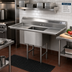 Thumbnail image #2 for Advance Tabco Special Value Series 1-Compartment Fabricated Sink with Left and Right Drainboards, 66-Inch, 304 Stainless Steel