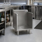 Thumbnail image #2 for Eagle Group 1800 Series GR12-18 12-Inch Open Top Underbar Glass Rack Storage Unit, 304 Stainless Steel, Open Front Base, 3-1/2-Inch Backsplash
