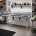 Thumbnail image #2 for Eagle Group 414 Series Coved Corner Four-Compartment Sink with Left 18-Inch Drainboard