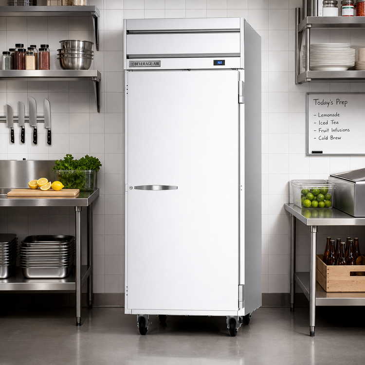 Product image #2 for Beverage-Air Horizon Series One-Section Reach-In Refrigerator, 30.76 Cu. Ft., Right-Hand Solid Door
