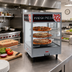 Thumbnail image #2 for Nemco Pass-Thru Countertop Pizza Merchandiser Hot Food Display, 3-Tier Rotating Rack