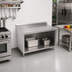 Thumbnail image #2 for John Boos Stainless Steel Open Front Work Table Cabinet Base, 36 x 24 Inches, 5-Inch Backsplash