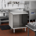 Thumbnail image #2 for Eagle Group 2200 Series 12-Inch Flatboard Top Glass Rack Storage Unit with Open Cabinet Base