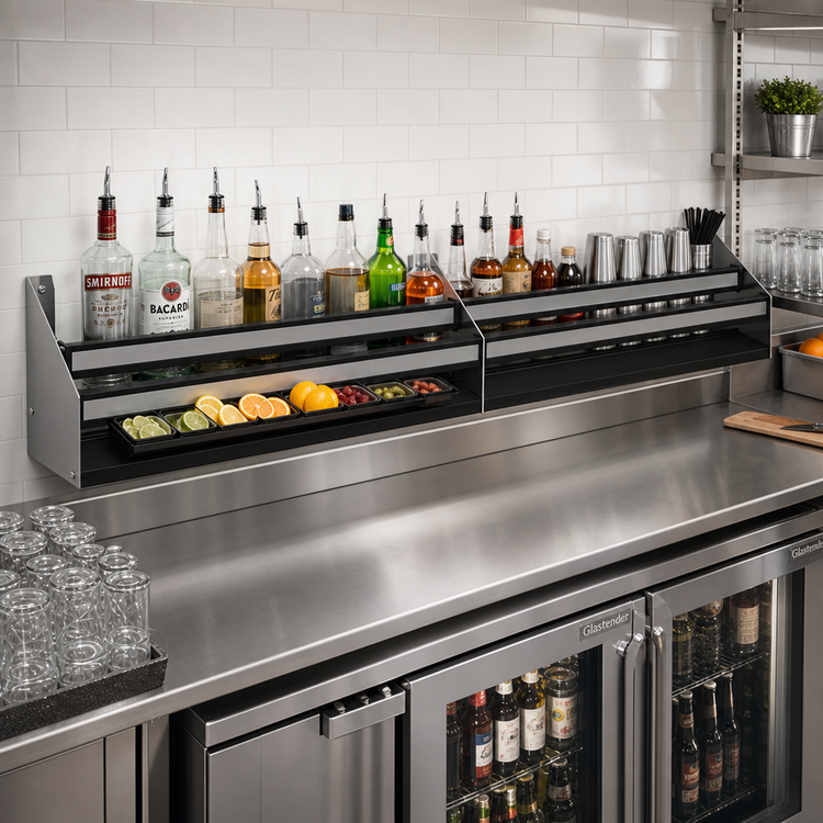 Product image #2 for Glastender 64-Inch Double Stainless Steel Speed Rail