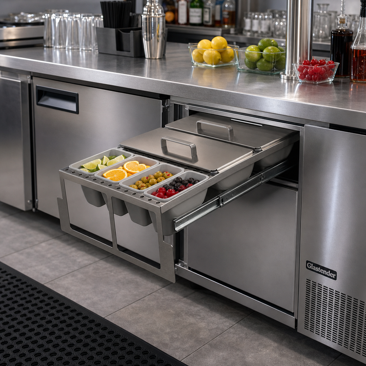 Product image #2 for Glastender Full Condiment Drawer Insert for 17-1/2-Inch Door Opening, 12-Cup Capacity