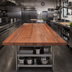 Thumbnail image #2 for John Boos Boos Block 132 Inch x 48 Inch x 2-1/4 Inch Thick Edge Grain American Black Walnut Kitchen Countertop