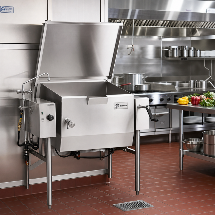 Product image #2 for Classic TGSE-2430-11-WC Wall Mounted Gas Tilting Skillet, 37-Gallon