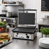 Thumbnail image #2 for Eurodib Single Countertop Panini Grill with Flat Cast Iron Top and Bottom Plates, 14.5 x 10 Inch, 220V