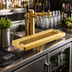 Thumbnail image #2 for Perlick 5000 Series 24-Inch Surface-Mount Drip Tray Trough with Removable Louvered Glass Rack, Tarnish-Free Brass