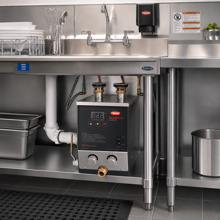 Product image #2 for Hatco Hydro-Heater 9 kW Electric Undersink Sanitizing Sink Heater for 21"-25" Square Sink Areas