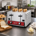 Thumbnail image #2 for Adcraft Heavy Duty 4-Slice Commercial Pop-Up Toaster with Bread & Bagel Switches