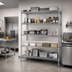 Thumbnail image #2 for Eagle Group 5-Tier Add-On Wire Shelving Unit, 72W x 24D x 74H, Chrome-Plated