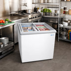 Thumbnail image #2 for Excellence Commercial Products SPOT-4HCD Dual-Temperature Open Chest Refrigerator/Freezer, 8.3 cu. ft., Sliding Glass Doors, White