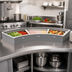 Thumbnail image #2 for Randell Drop-In Curved Refrigerated 3-Pan Cold Food Unit