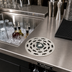 Thumbnail image #2 for Krowne Royal Series Underbar Drop-In Glass Rinser, 4-1/2 Inch Diameter, Stainless Steel, Perforated Grid