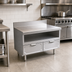 Thumbnail image #2 for La Rosa Refrigeration 24 x 32 Inch Dry-Drawer Utility Stand Base with Undershelf and Rear Splash
