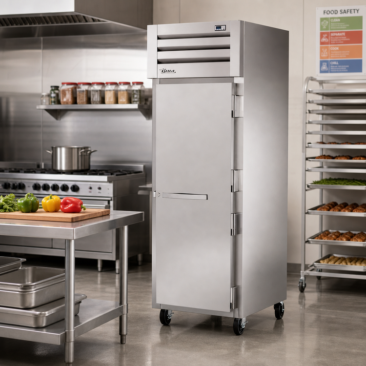 Product image #2 for True SPEC SERIES 1-Section Reach-In Heated Holding Cabinet with Locking Solid Swing Door and 3 Chrome Shelves