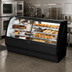 Thumbnail image #2 for True Specialty Display Dual-Zone Dry/Refrigerated Glass Merchandiser, 77-1/4 Inch, Curved Glass Front, Self-Contained