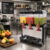 Thumbnail image #2 for Cofrimell CD3J110 Triple-Bowl Juice Dispenser with 3-Gallon Removable Polycarbonate Bowls