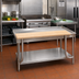 Thumbnail image #2 for Advance Tabco 60-Inch x 10-Inch x 1-1/2-Inch Adjustable-Height Wood Cutting Board for Equipment Stands