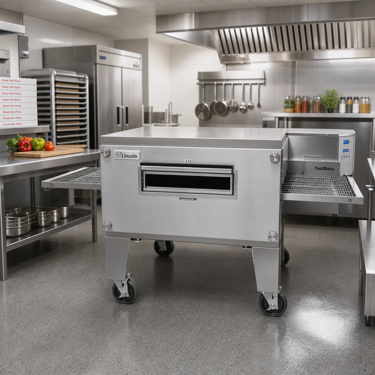Product image #2 for Lincoln Impinger 3200 Series Double-Deck Natural Gas Conveyor Oven Package with FastBake