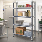 Thumbnail image #2 for Cambro Camshelving® Elements EXU182484VS4480 4-Shelf Polymer Shelving Unit, Stationary Starter, Vented & Solid, 24 x 18 x 84 in., Gray
